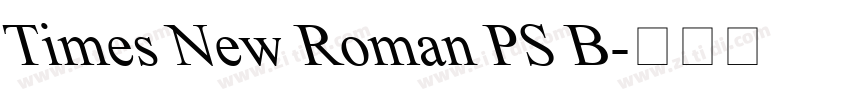 Times New Roman PS B字体转换